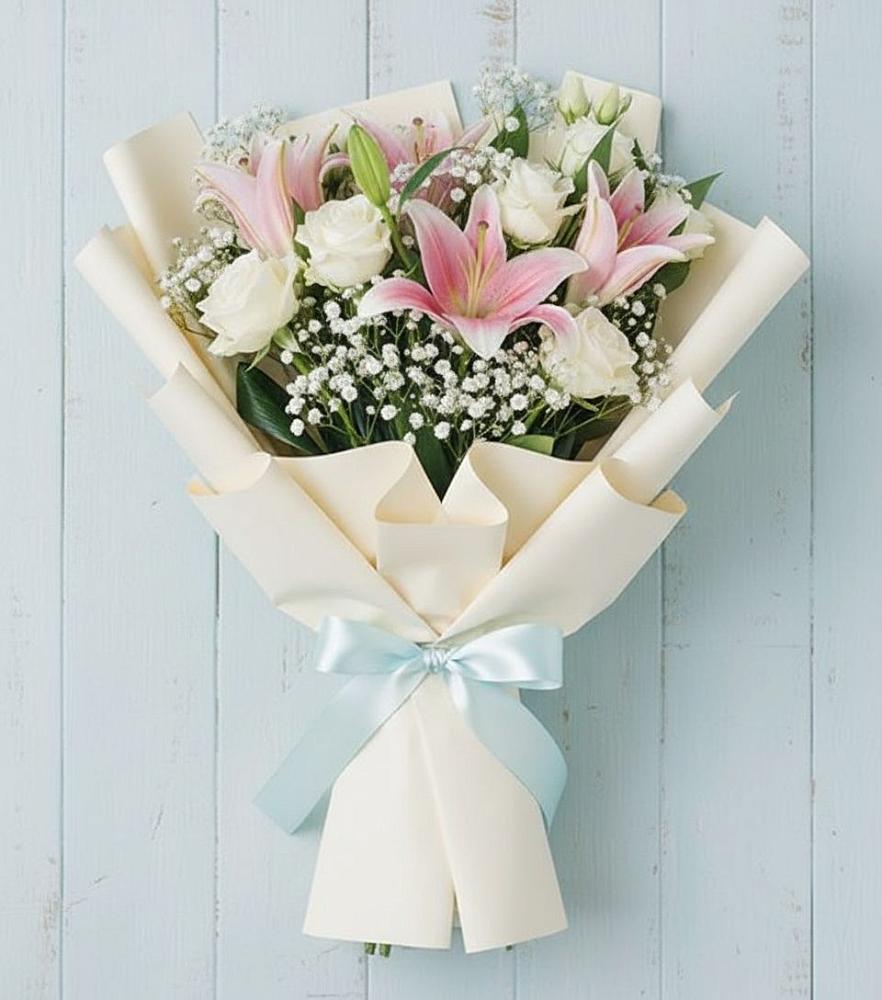 Букет цветов из: Лилии в Бесскорбной