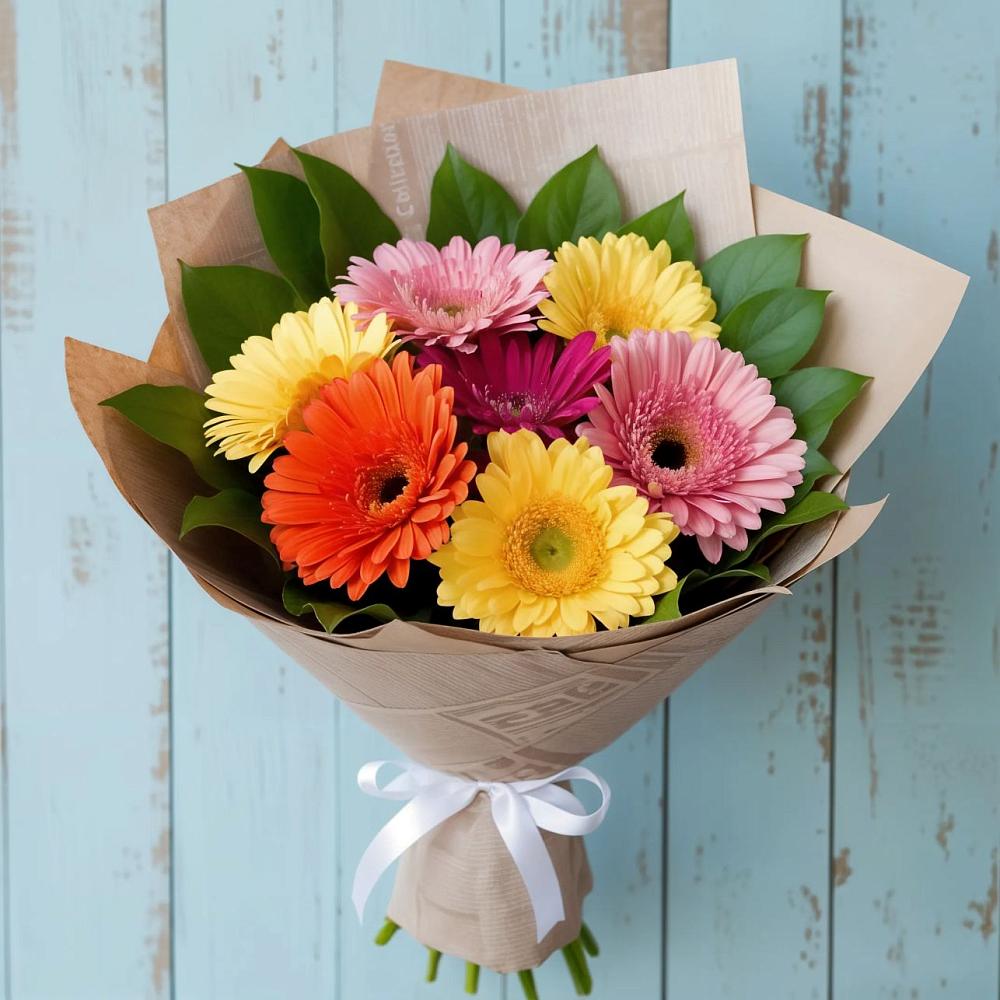 Букет цветов из: Герберы в Бесскорбной