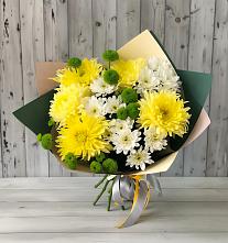 Букет цветов из:  Хризантемы #REPLACE_PRED# Бесскорбной