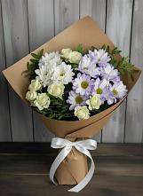 Букет цветов из:  Хризантемы и Розы в Бесскорбной