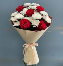 Букет цветов из:  Розы и Хризантемы в Бесскорбной