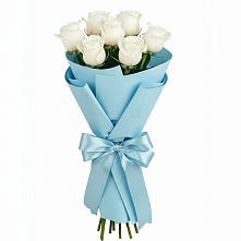 Букет 7 белых роз Проуд в Бесскорбной