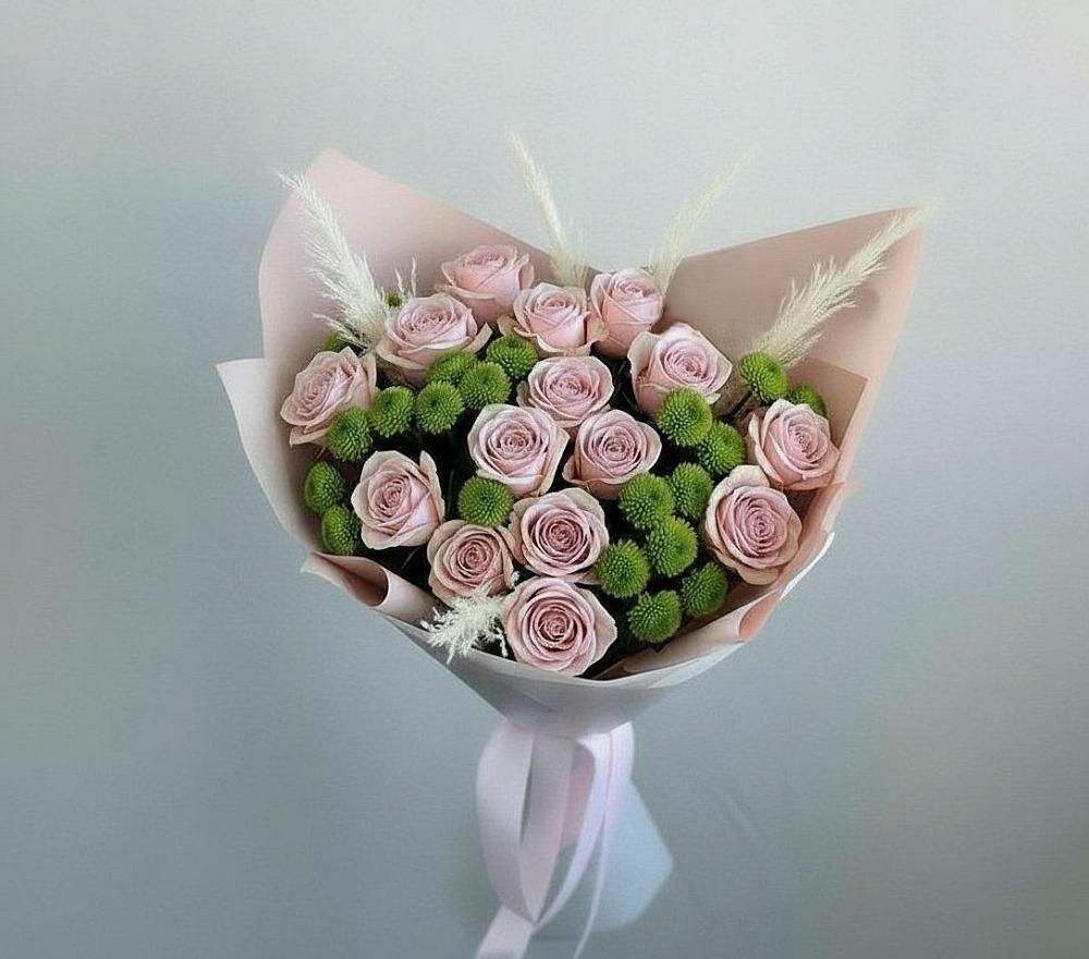 Букет цветов из: Розы и Хризантемы в Бесскорбной