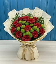 Букет цветов из:  Розы и Хризантемы в Бесскорбной