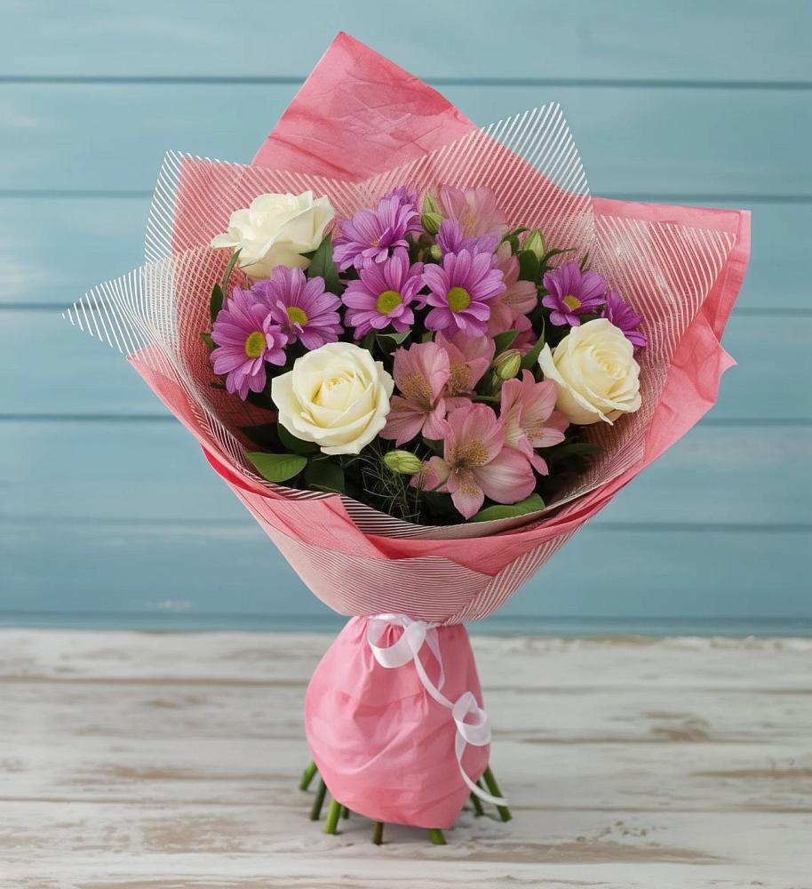 Букет цветов из: Герберы в Бесскорбной