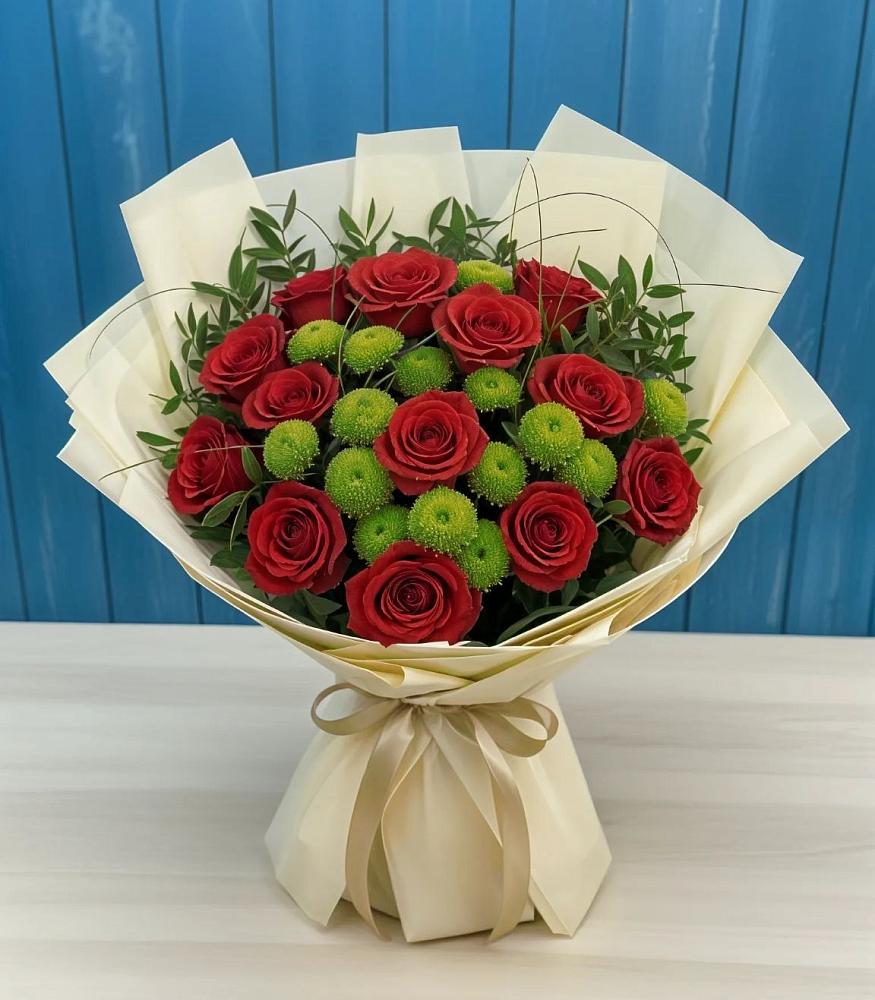 Букет цветов из: Розы и Хризантемы в Бесскорбной