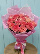 Букет 15 Розовых роз Равель в Бесскорбной