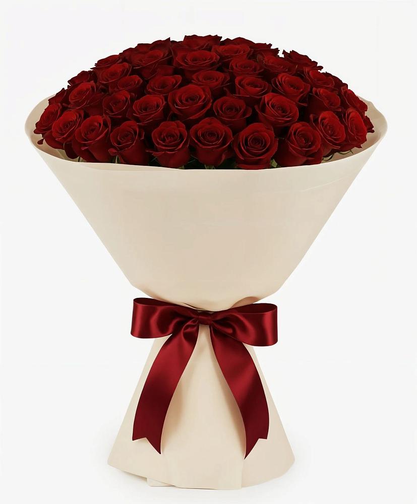 Букет 101 Бордовая роза Блэк Бакарра в Бесскорбной