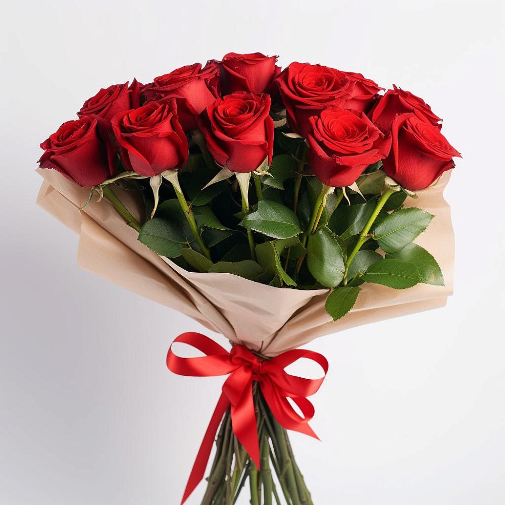 Букет 11 Красных роз Эдлесс Лав в Бесскорбной
