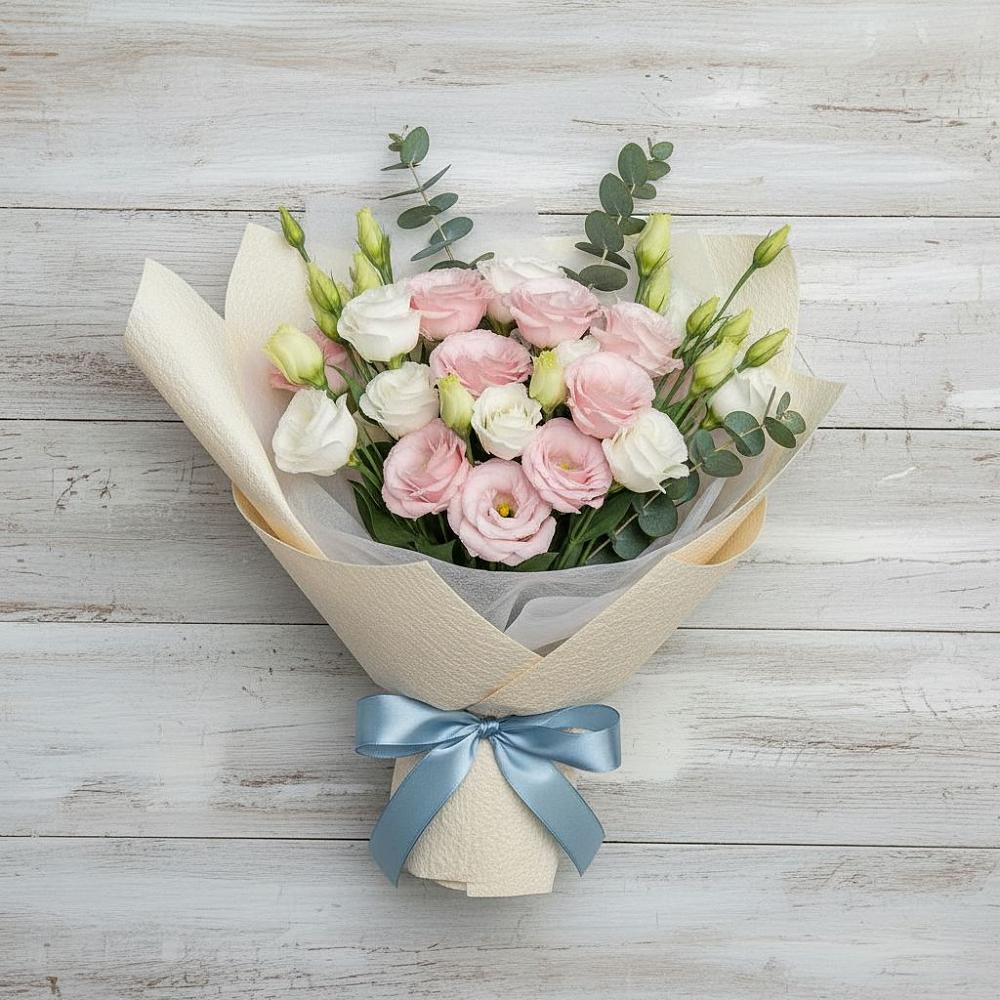 Букет цветов из: Лизиантусы в Бесскорбной